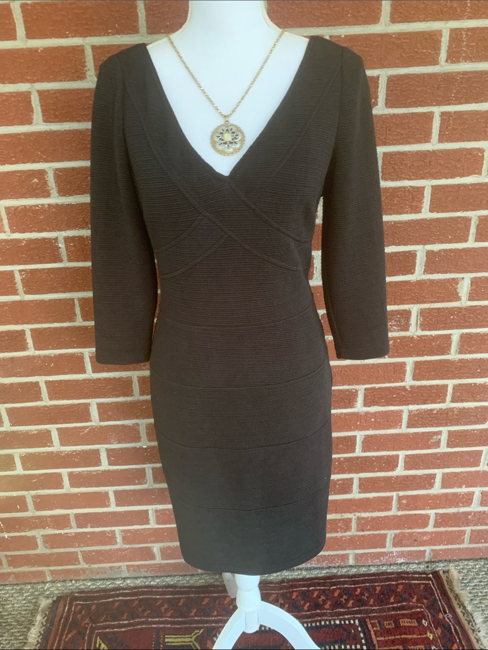 Classic wrap style JET black dress